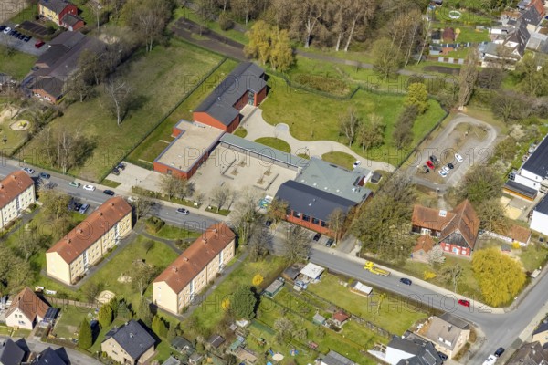 Aerial view, district centre Hamm-Norden, Bockum-Hövel, Hamm, Ruhr area, North Rhine-Westphalia, Germany, meeting centre, DE, Europe, aerial view, aerial photography, aerial photography, social work, social spaces, social services, overview, event location, event centre, bird's eye view, birds-eyes view, overview