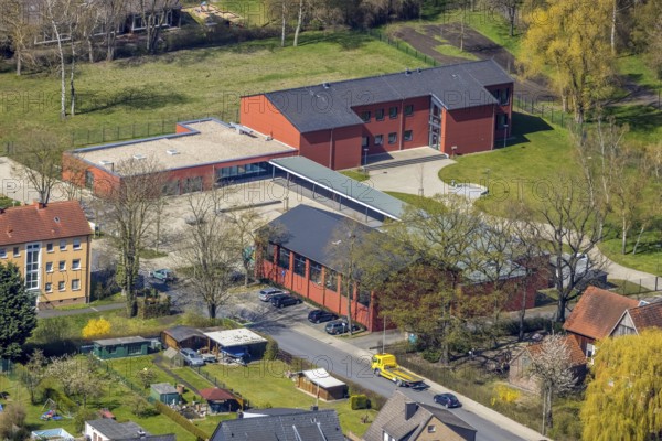 Aerial view, district centre Hamm-Norden, Bockum-Hövel, Hamm, Ruhr area, North Rhine-Westphalia, Germany, meeting centre, DE, Europe, aerial view, aerial photography, aerial photography, social work, social spaces, social services, overview, event location, event centre, bird's eye view, birds-eyes view, overview