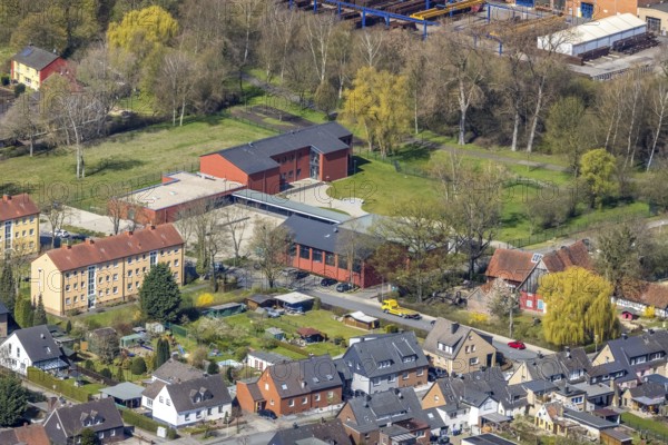 Aerial view, district centre Hamm-Norden, Bockum-Hövel, Hamm, Ruhr area, North Rhine-Westphalia, Germany, meeting centre, DE, Europe, aerial view, aerial photography, aerial photography, social work, social spaces, social services, overview, event location, event centre, bird's eye view, birds-eyes view, overview