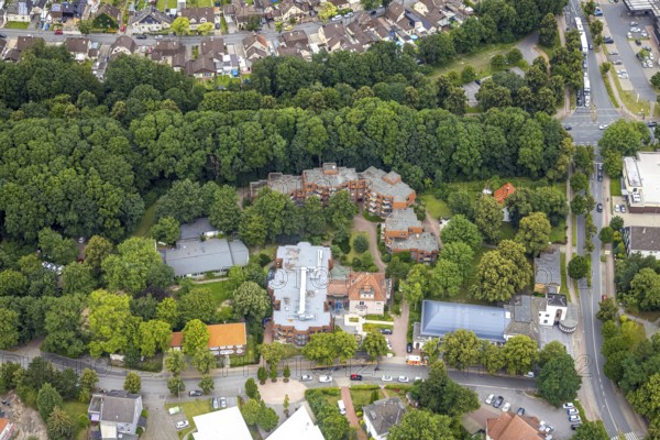 Aerial view, St. Victor retirement home, Herringen, Hamm, Ruhr area, North Rhine-Westphalia, Germany, retirement home, nursing home, care and nursing, DE, Europe, aerial view, aerial photography, aerial photography, care facility, retirement home, retirement residence, retirement home, senior centre, overview, bird's-eye view, bird's-eye view, overview