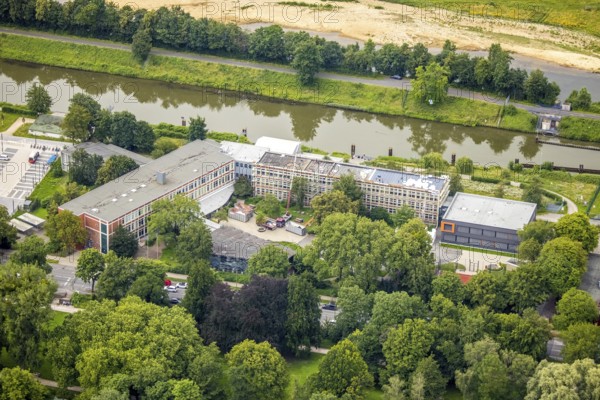 Aerial photo, Gymnasium Hammonense, centre, Hamm, Ruhr area, North Rhine-Westphalia, Germany, education, educational institution, DE, Europe, grammar school, educational institute, aerial photo, aerial photography, aerial photography, school, overview, bird's eye view, birds-eyes view, overview