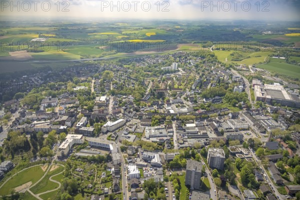 Aerial view, Heiligenhaus, Ruhr area, North Rhine-Westphalia, Germany, DE, Europe, aerial view, aerial photography, aerial photography, overview, bird's eye view, birds-eyes view, overview