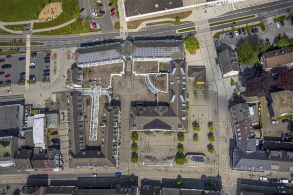 Aerial view, town hall, Leubeck, Heiligenhaus, Ruhr area, North Rhine-Westphalia, Germany, authority, DE, Europe, aerial photograph, aerial photography, aerial photography, city administration, overview, bird's-eye view, birds-eyes view, overview