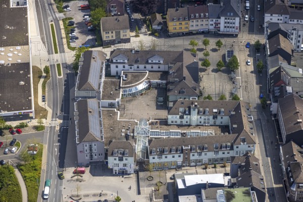 Aerial view, town hall, Leubeck, Heiligenhaus, Ruhr area, North Rhine-Westphalia, Germany, authority, DE, Europe, aerial photograph, aerial photography, aerial photography, city administration, overview, bird's-eye view, birds-eyes view, overview