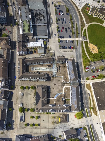 Aerial view, town hall, Leubeck, Heiligenhaus, Ruhr area, North Rhine-Westphalia, Germany, authority, DE, Europe, aerial photograph, aerial photography, aerial photography, city administration, overview, bird's-eye view, birds-eyes view, overview