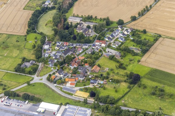 Aerial view, aerial view district Frohnhausen in Fröndenberg/Ruhr, Ruhr area, North Rhine-Westphalia, Germany, DE, Europe, Fröndenberg/Ruhr, aerial view, aerial photography, aerial photography, overview, bird's-eye view, overview