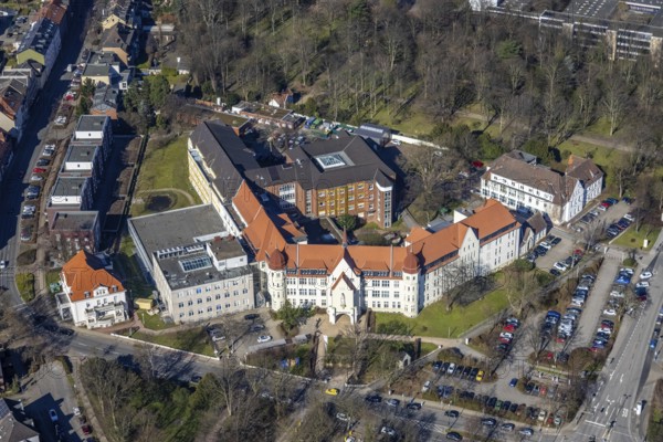 Aerial view, Sankt Marien-Hospital, Buer, Gelsenkirchen, Ruhr area, North Rhine-Westphalia, Germany, DE, Europe, aerial view, aerial photography, aerial photography, Mühlenstraße, overview, bird's-eye view, overview, ¡¶¢