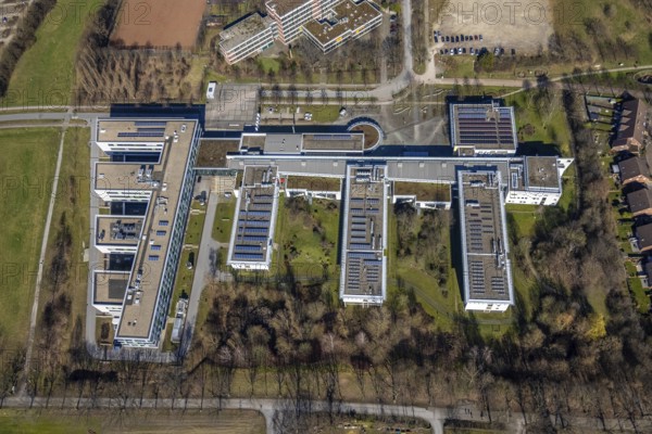 Aerial photo, Westphalian University, Buer, Gelsenkirchen, Ruhr area, North Rhine-Westphalia, Germany, DE, Europe, university, aerial photo, aerial photography, aerial photography, Neidenburger Straße, overview, university, bird's-eye view, bird's-eye view, overview