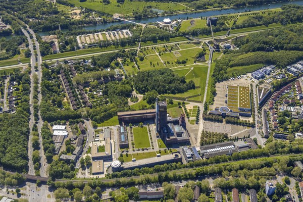 Aerial view, industrial park Nordstern, Nordsternpark, Heßler, Gelsenkirchen, Ruhr area, North Rhine-Westphalia, Germany, DE, Europe, birds-eyes view, aerial photography, aerial photography, overview, bird's eye view, commercial sites, commercial areas
