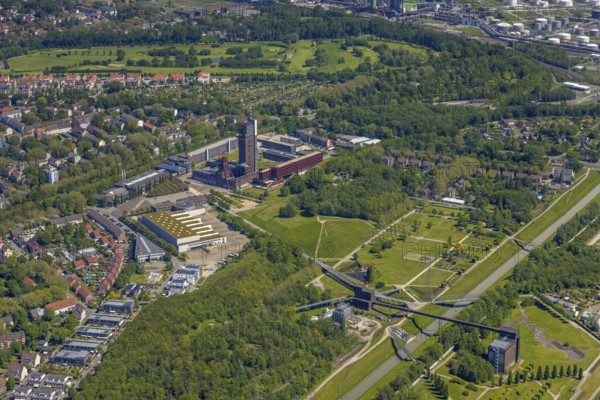 Aerial view, industrial park Nordstern, Nordsternpark, Heßler, Gelsenkirchen, Ruhr area, North Rhine-Westphalia, Germany, Essen, DE, Europe, birds-eyes view, aerial photograph, aerial photography, aerial photography, overview, bird's eye view, commercial sites, commercial areas