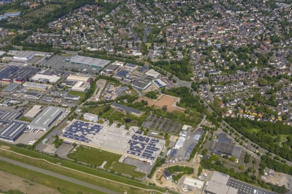 Aerial view, brownfield Emscherstrasse 66 formerly GAFÖG, Bismarck, Gelsenkirchen, Ruhr area, North Rhine-Westphalia, Germany, DE, Europe, birds-eyes view, aerial photography, aerial photography, aerial photography, overview, bird's eye view