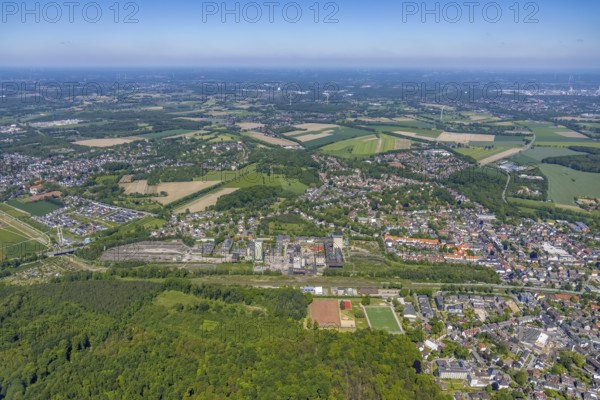Aerial view, New Westerholt Colliery, Hassel, Gelsenkirchen, Ruhr area, North Rhine-Westphalia, Germany, DE, Europe, birds-eyes view, aerial photography, aerial photography, overview, overview, bird's eye view