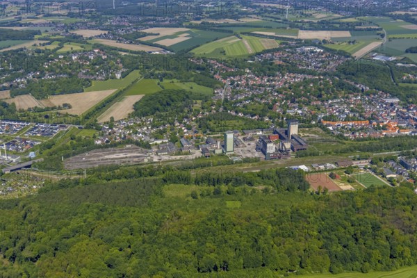 Aerial view, New Westerholt Colliery, Hassel, Gelsenkirchen, Ruhr area, North Rhine-Westphalia, Germany, DE, Europe, birds-eyes view, aerial photography, aerial photography, overview, overview, bird's eye view