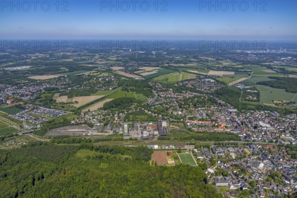 Aerial view, New Westerholt Colliery, Hassel, Gelsenkirchen, Ruhr area, North Rhine-Westphalia, Germany, DE, Europe, birds-eyes view, aerial photography, aerial photography, overview, overview, bird's eye view