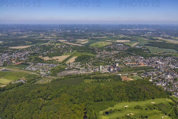 Aerial view, New Westerholt Colliery, Hassel, Gelsenkirchen, Ruhr area, North Rhine-Westphalia, Germany, DE, Europe, birds-eyes view, aerial photography, aerial photography, overview, overview, bird's eye view
