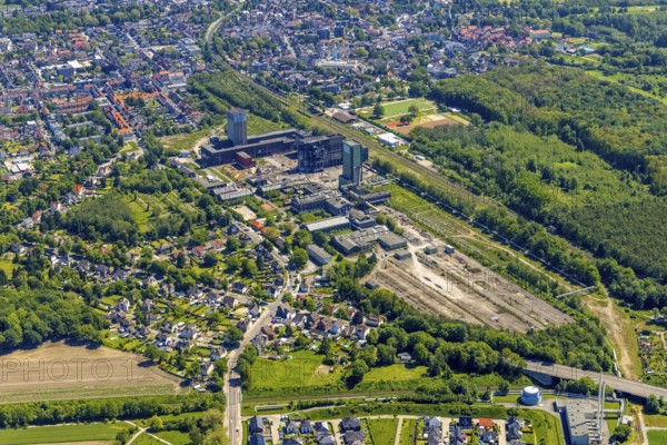 Aerial view, New Westerholt Colliery, Hassel, Gelsenkirchen, Ruhr area, North Rhine-Westphalia, Germany, DE, Europe, birds-eyes view, aerial photography, aerial photography, overview, overview, bird's eye view