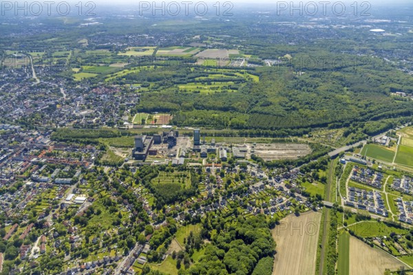 Aerial view, New Westerholt Colliery, Hassel, Gelsenkirchen, Ruhr area, North Rhine-Westphalia, Germany, DE, Europe, birds-eyes view, aerial photography, aerial photography, overview, overview, bird's eye view