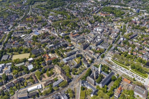 Aerial view, main centre Buer, retail centre, Buer, Gelsenkirchen, Ruhr area, North Rhine-Westphalia, Germany