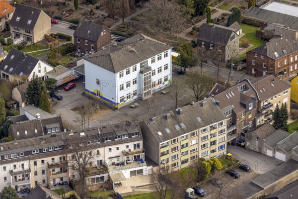 Aerial view, Neue Realschule Kettwig, Kettwig, Essen, Ruhr area, North Rhine-Westphalia, Germany, Brederbachstraße, DE, Europe, aerial view, aerial photography, aerial photography, overview, bird's eye view, birds-eyes view, overview