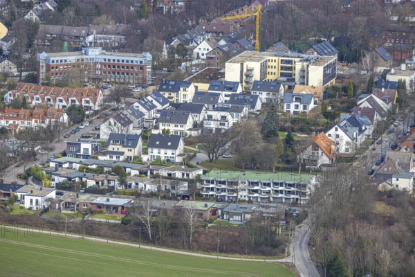 Aerial photo, Paul-Hannig-Heim, Essen-Heidhausen, Essen, Ruhr area, North Rhine-Westphalia, Germany, care and nursing, DE, Europe, aerial photo, aerial photography, aerial photography, nursing facility, nursing home, overview, bird's-eye view, overview