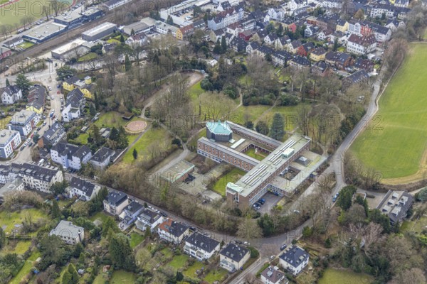 Aerial view, Kardinal-Hengsbach-Haus, Werden, Essen, Ruhr area, North Rhine-Westphalia, Germany, Bischöfliches Tagungszentrum, DE, Dahler Höhe, Europe, congress centre, aerial view, aerial photography, aerial photography, overview, events, venue, event centre, bird's eye view, birds-eyes view, overview