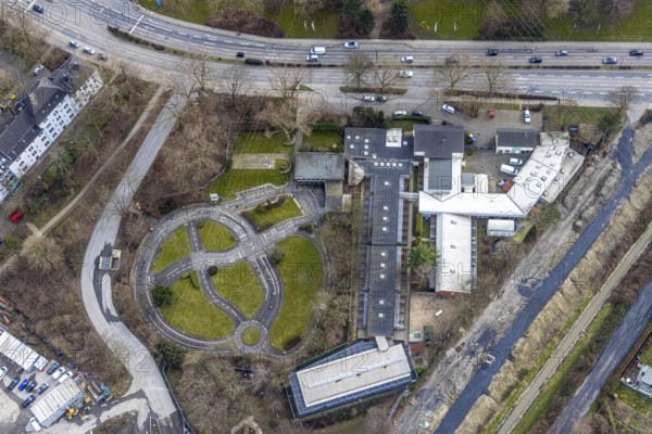 Aerial view, Albert-Schweitzer-Tierheim, Nordviertel, Essen, Ruhr area, North Rhine-Westphalia, Germany, DE, Europe, Grillostrasse, aerial view, aerial photography, aerial photography, animal shelter, overview, bird's eye view, birds-eyes view, overview