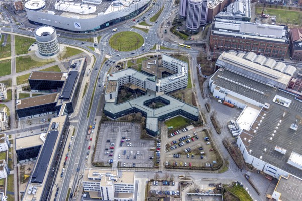 Aerial photo, Agentur für Arbeit Essen, Berliner Platz, Westviertel, Essen, Ruhr area, North Rhine-Westphalia, Germany, authority, DE, Europe, aerial photo, aerial photography, aerial photography, overview, bird's-eye view, birds-eyes view, overview
