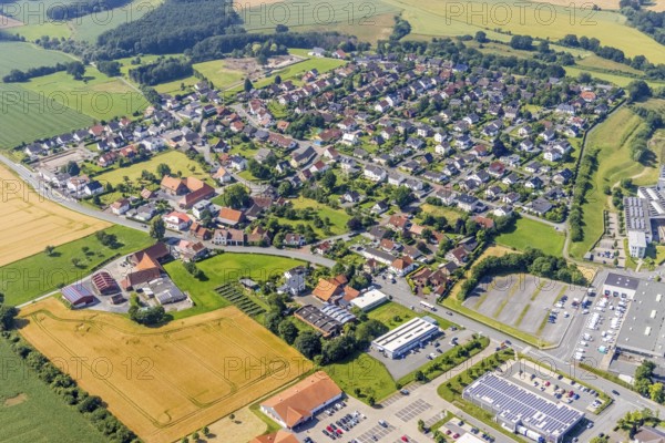 Aerial view, aerial view Parsit, Bremen, Ense, Sauerland, North Rhine-Westphalia, Germany, DE, Europe, aerial photography, aerial photography, aerial view, bird's-eye view, overview