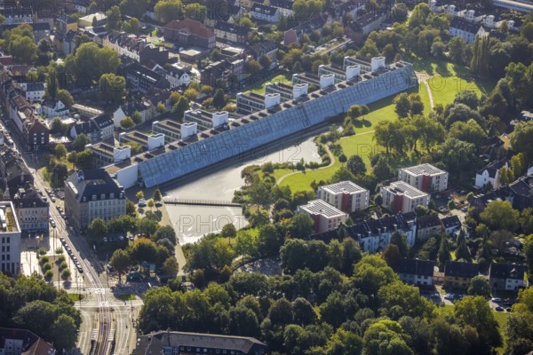 Aerial view, science park in the Ückendorf district of Gelsenkirchen, Ruhr area, North Rhine-Westphalia, Germany