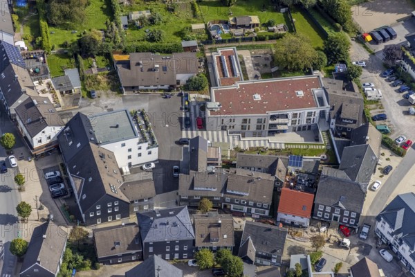 Aerial view, new building Haus an der Kirche Bethel.regional in the district Voerde in Ennepetal, Ruhr area, North Rhine-Westphalia, Germany, care and nursing, DE, Ennepetal, Europe, aerial view, aerial photography, aerial photography, overview, bird's eye view, assisted living, birds-eyes view, overview