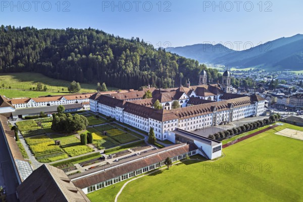 Benedictine abbey, monastery, place of pilgrimage, Einsiedeln, Canton Schwyz, Switzerland
