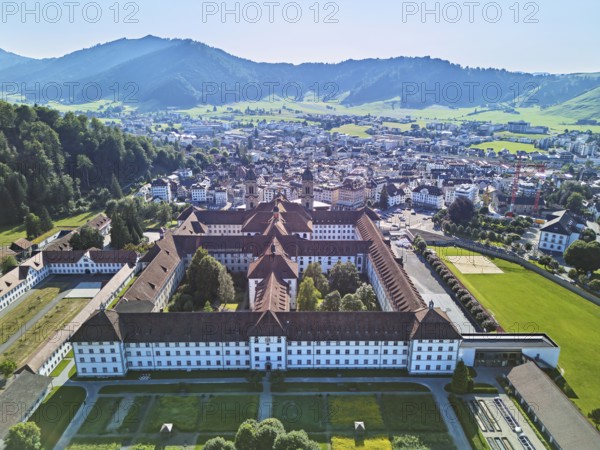 Benedictine abbey, monastery, place of pilgrimage, Einsiedeln, Canton Schwyz, Switzerland
