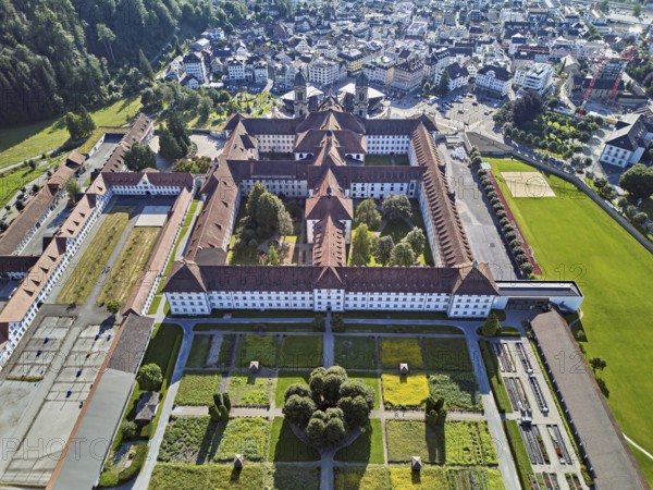 Benedictine abbey, monastery, place of pilgrimage, Einsiedeln, Canton Schwyz, Switzerland