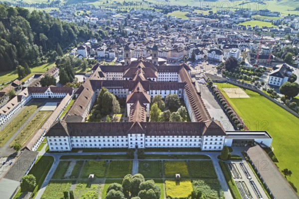Benedictine abbey, monastery, place of pilgrimage, Einsiedeln, Canton Schwyz, Switzerland