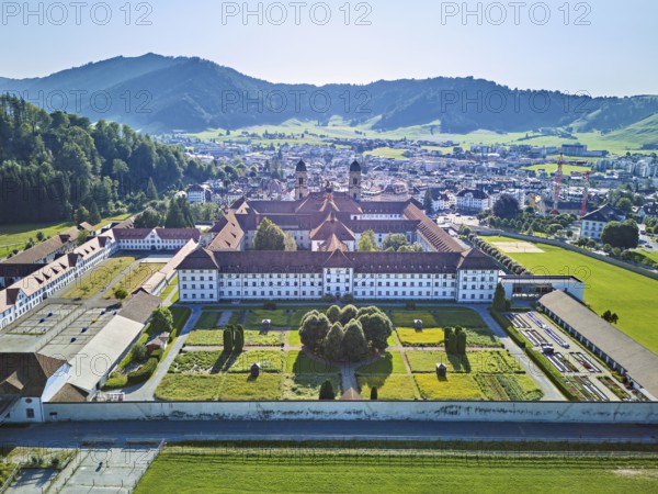 Benedictine abbey, monastery, place of pilgrimage, Einsiedeln, Canton Schwyz, Switzerland