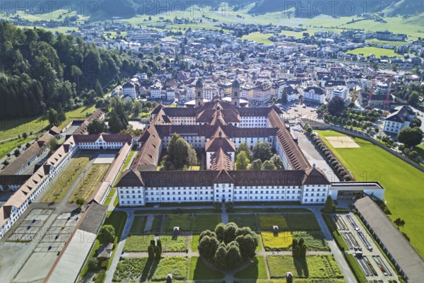 Benedictine abbey, monastery, place of pilgrimage, Einsiedeln, Canton Schwyz, Switzerland