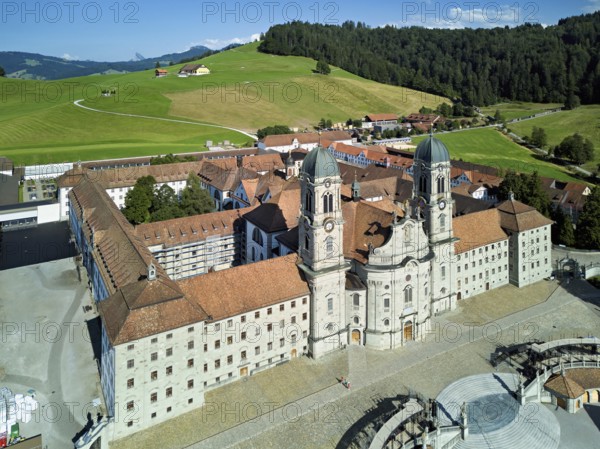 Benedictine abbey, monastery, place of pilgrimage, Einsiedeln, Canton Schwyz, Switzerland