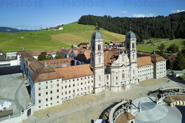 Benedictine abbey, monastery, place of pilgrimage, Einsiedeln, Canton Schwyz, Switzerland