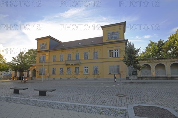 Classicist building built in 1857 by the Glockenmuseum, Stadtmuseum, GlockenStadtMuseum, Apolda, Thuringia, Germany