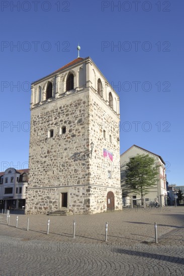 Historic Dicker Turm, town tower, Zerbst, Fläming, Saxony-Anhalt, Germany
