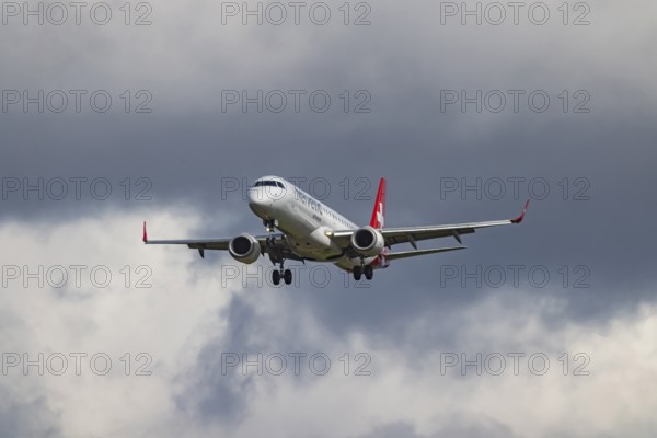 Aircraft approaching Stuttgart Airport. Aircraft registration number: D-AGWV, Eurowings, Airbus A319-100. // 12.09.2025. Stuttgart, Baden-Württemberg, Germany
