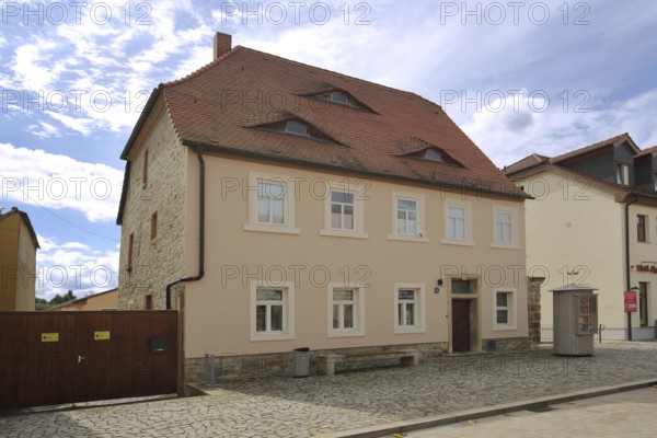 Library, Market, Bad Lauchstädt, Saxony-Anhalt, Germany