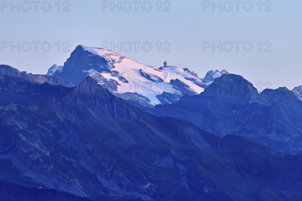 View from Rigi Kulm to the snow-covered Titlis, Engelberg, Canton Obwalden, Switzerland
