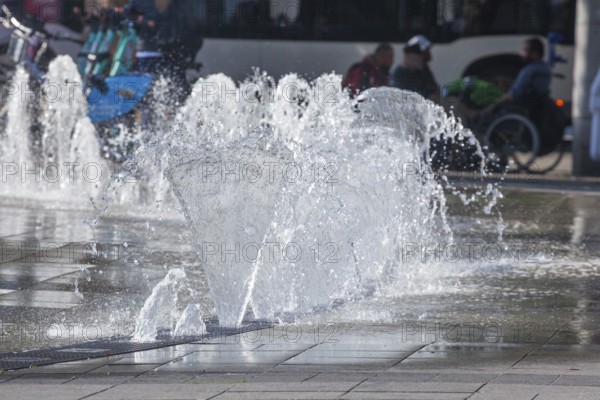 Water features at a fountain, Hanover, Lower Saxony, Germany