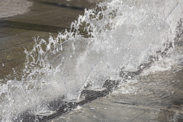 Water features at a fountain, Hanover, Lower Saxony, Germany