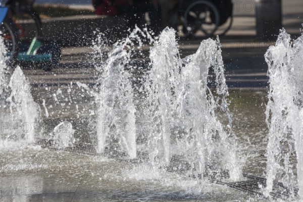 Water features at a fountain, Hanover, Lower Saxony, Germany
