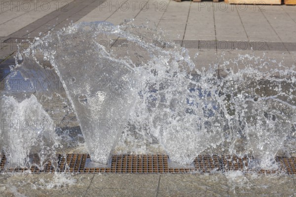 Water features at a fountain, Hanover, Lower Saxony, Germany