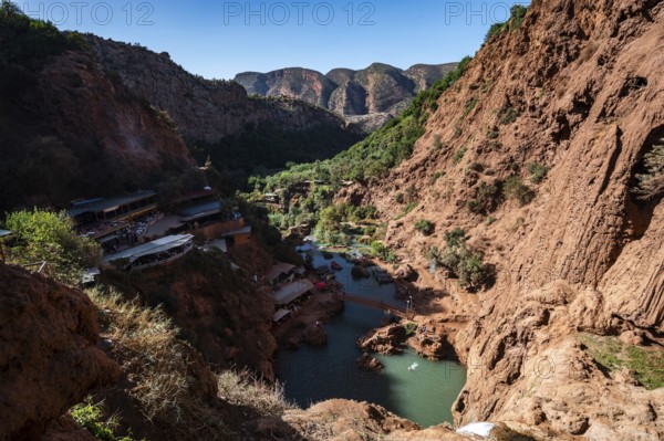 Beautifull cascades of waterfall Ouzoud in Morocco