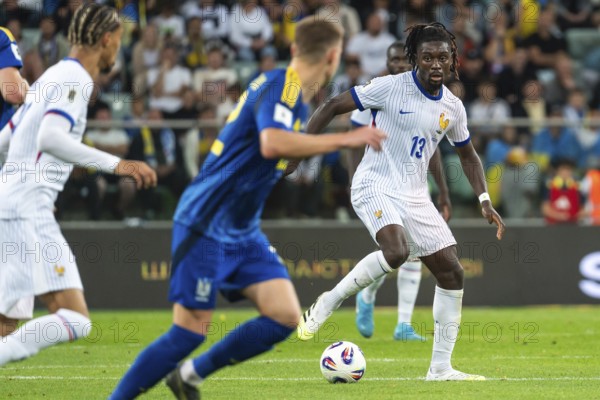 WROCLAW, POLAND - SEPTEMBER 5, 2025: Qualifications for FIFA 2026. Football match Ukraine vs France 0:2. Kone Manu