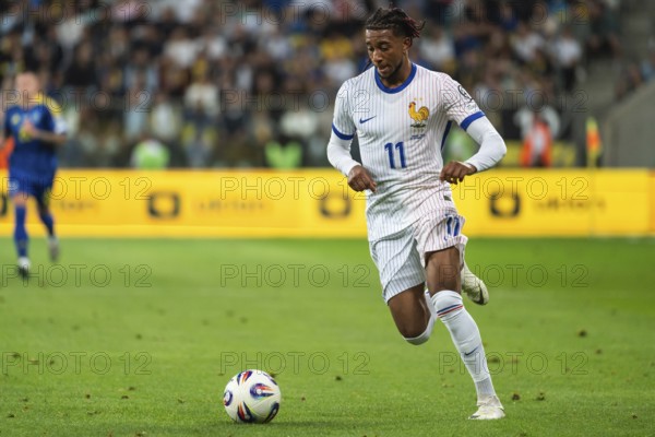 WROCLAW, POLAND - SEPTEMBER 5, 2025: Qualifications for FIFA 2026. Football match Ukraine vs France 0:2. Olise Michael